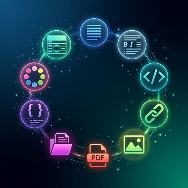 Visual grid showing ten different clipboard content types handled by Recopy