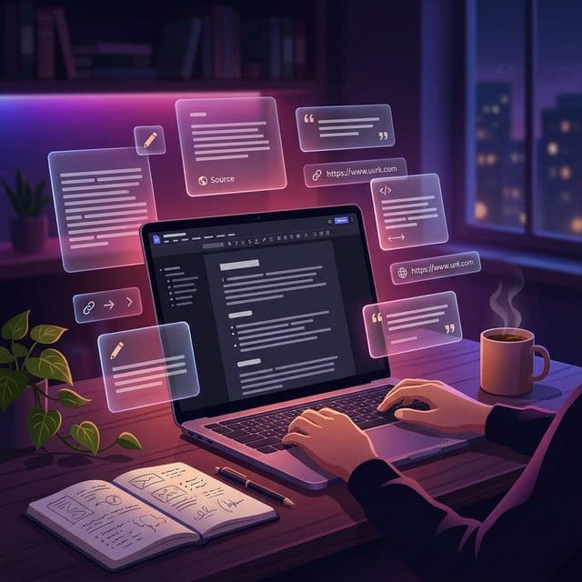 A writer's desk with multiple documents, research notes, and a clipboard manager organizing copied text snippets